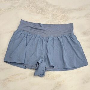 Aerie Light Blue V Cut Flowy Shorts Size XXL